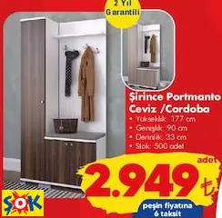 ŞİRİNCE PORTMANTO CEVİZ/CORDOBA